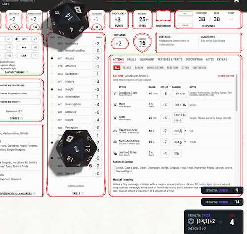 D&D Beyond Character Sheet